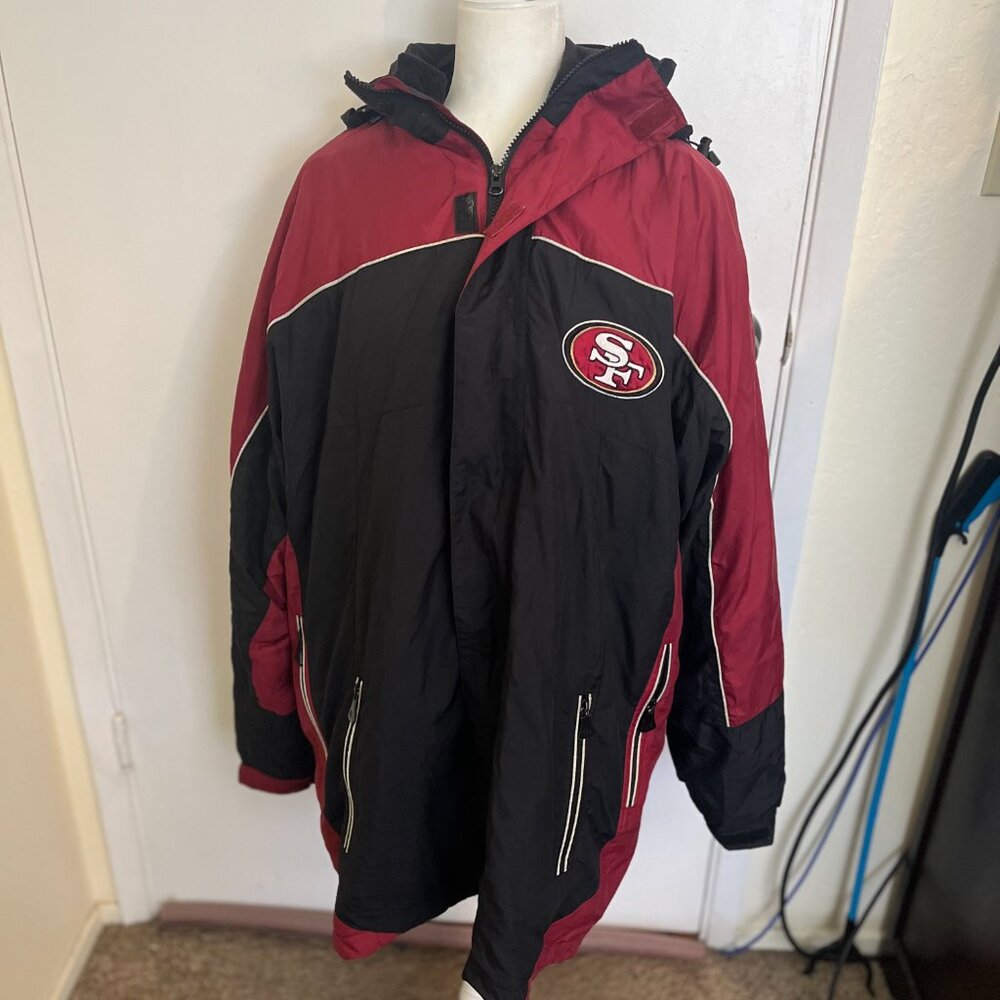 Vintage NFL 49ers Men's Black Jacket